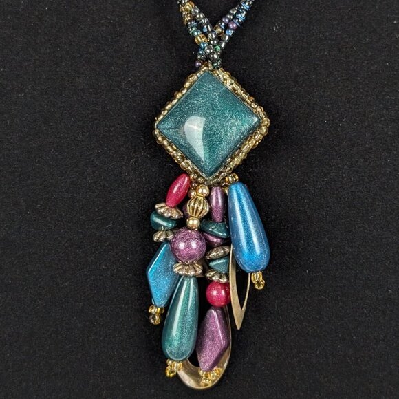 (2/$20) 2-Strand Colourful Enamel Beaded Necklace - Picture 2 of 5